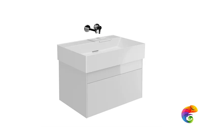 LOG.70.2/WHT Тумба LOGICA подвесная 2 ящика 70 см, белоснежный