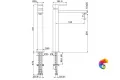66419KM.21.018 Однорычажный смеситель для раковины FUTURA, высокий, без донного клапана 3/8,  хром