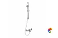 851KM.21.018 Душевая стойка FUTURA c ручной  круглой лейкой  и шлангом, без выхода для подачи воды, хром