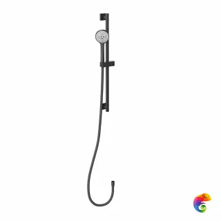 851KM.01.093 Душевая стойка FUTURA c ручной круглой лейкой  и шлангом, без выхода для подачи воды, матовый черный