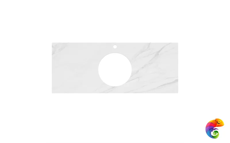 PL5.SG507120R/120 Столешница из керамогранита для накладных раковин, Монте Тиберио 120 см, белый натуральный