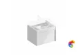 MOD.60.1+1/WHT Тумба MODULA подвесная 60 с ящиком 1+1, белая глянцевая