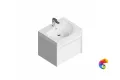 MOD.60.1+1/WHT Тумба MODULA подвесная 60 с ящиком 1+1, белая глянцевая