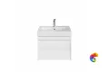 MOD.60.1+1/WHT Тумба MODULA подвесная 60 с ящиком 1+1, белая глянцевая