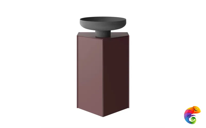 KMCACb50MMp0 Тумба-модуль CARAVAN под раковину со столешницей без боковин, подвесная 50, марокканский гранатовый
