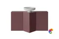KMCACb50MMp0 Тумба-модуль CARAVAN под раковину со столешницей без боковин, подвесная 50, марокканский гранатовый