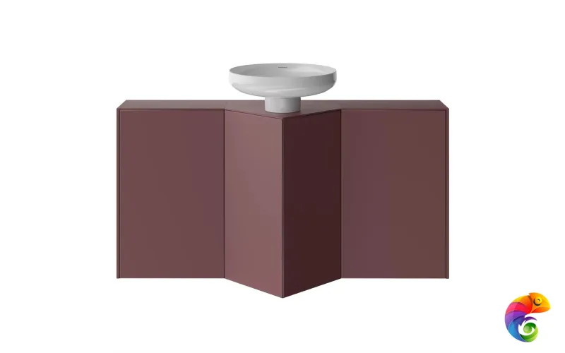 KMCACb50MMp0 Тумба-модуль CARAVAN под раковину со столешницей без боковин, подвесная 50, марокканский гранатовый