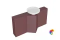 KMCACb50MMp0 Тумба-модуль CARAVAN под раковину со столешницей без боковин, подвесная 50, марокканский гранатовый