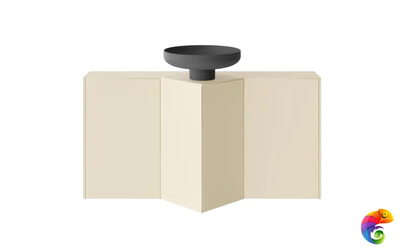 KMCACb45MBt0 Тумба-модуль CARAVAN хранение без боковин, подвесная 45, push, сливочная матовая