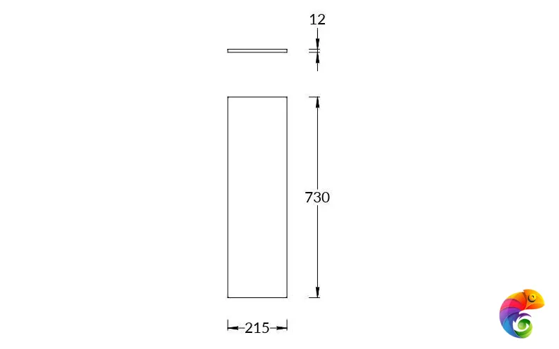 KMCASp21MBt0 Боковина универсальная для двух модулей CARAVAN, сливочная матовая