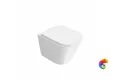 CU.T.wc.02 Унитаз Кубо Торнадо подвесной с системой смыва торнадо с крепежом и сиденьем, белый глянцевый
