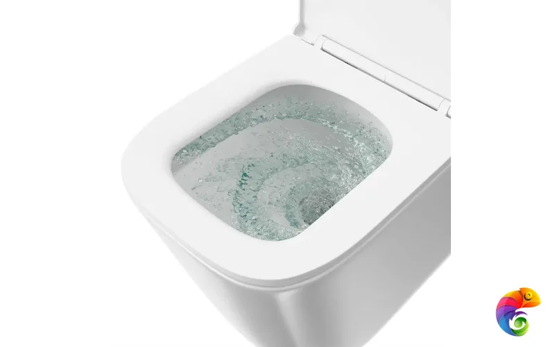 CU.T.wc.02 Унитаз Кубо Торнадо подвесной с системой смыва торнадо с крепежом и сиденьем, белый глянцевый