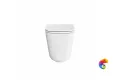 CU.T.wc.02 Унитаз Кубо Торнадо подвесной с системой смыва торнадо с крепежом и сиденьем, белый глянцевый