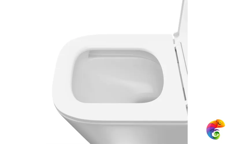 CU.T.wc.02 Унитаз Кубо Торнадо подвесной с системой смыва торнадо с крепежом и сиденьем, белый глянцевый