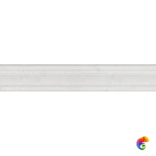 KMB2BLF001BR Бордюр Багет Гране белый матовый обрезной 40x7,3x2,7