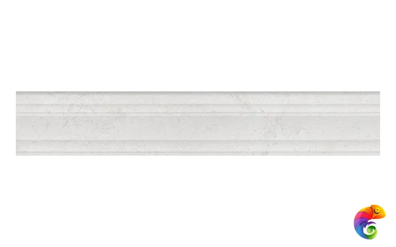 KMB2BLF001BR Бордюр Багет Гране белый матовый обрезной 40x7,3x2,7