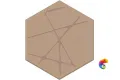 OS/E241/63011 Декор Агуста оранжевый матовый 6x5,2x0,69