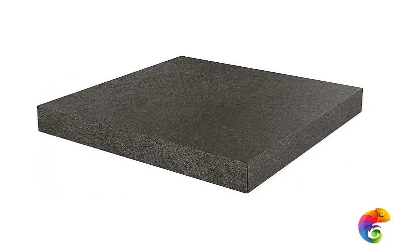 DD600720R/GCA Ступень угловая клееная Про Стоун черный  33x33x0,9