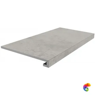 SG850390R/GCF Ступень клееная Риальто серый светлый матовый 33x80x0,9