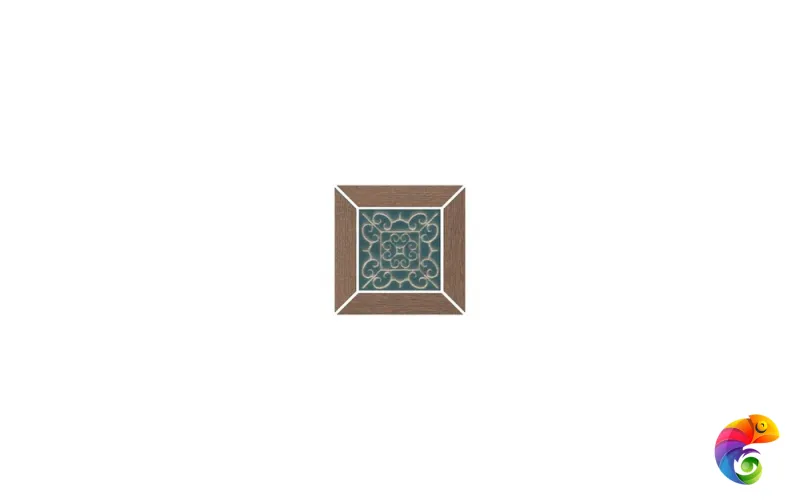 ID156 Вставка Тровазо наборный коричневый матовый 13x13x0,9