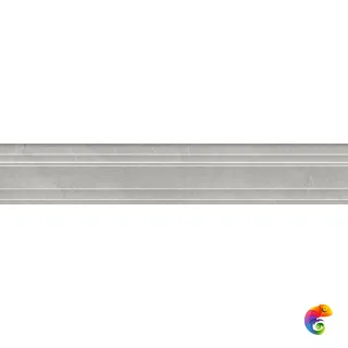 BLF022R Бордюр Багет Риальто серый светлый глянцевый обрезной 40x7,3x2,7