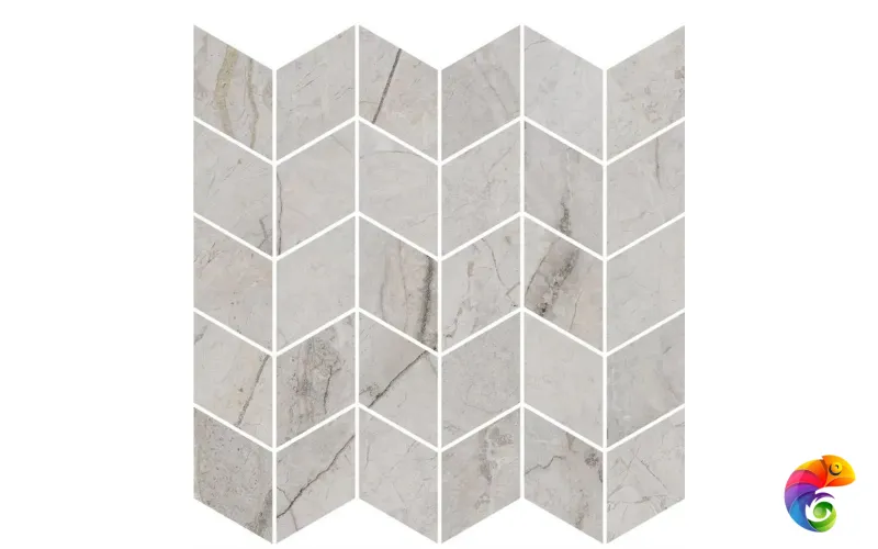 KMD2MSM007BR Декор Ифран мозаичный серый светлый глянцевый обрезной 30x31,2x0,9