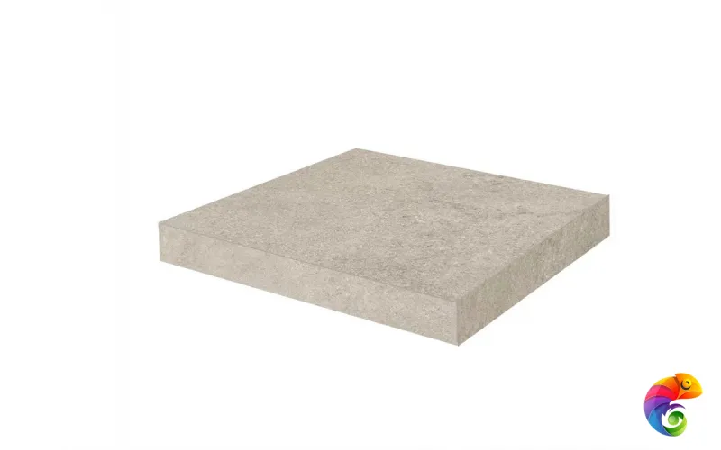 KM8080G0001RGCA Ступень угловая клееная Портленд бежевый светлый матовый обрезной 33x33x0,9