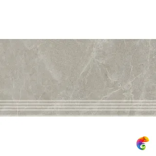 KM6060G0501RGRF Ступень фронтальная Эстерель серый светлый матовый обрезной 30x60x0,9