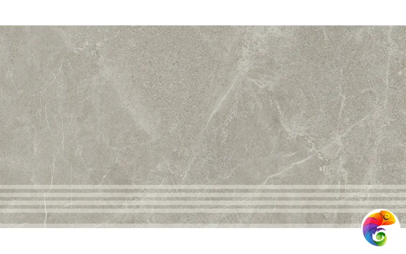 KM6060G0501RGRF Ступень фронтальная Эстерель серый светлый матовый обрезной 30x60x0,9