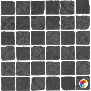 SBM002/DD639920 Декор Про Фьюче черный мозаичный 30x30x0,9