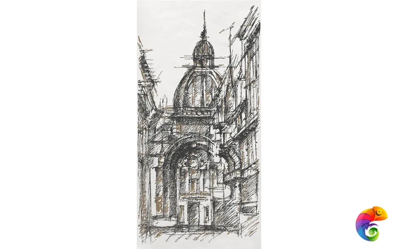 OP/A243/48017R Декор Беллони матовый обрезной 40x80x1