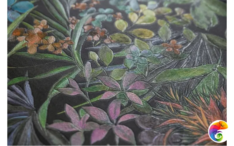 KM5905 Обои виниловые Джангл мотив, чёрный цветной (1, Т F)