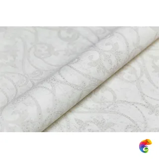 KM8101 Обои виниловые Дамаск мотив, белый 1,06х10 (1, Т B) прямая стыковка