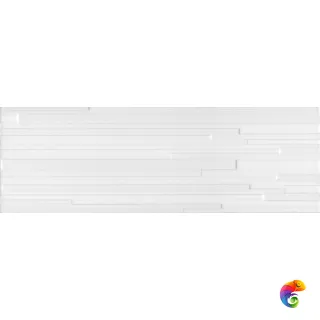 60176 Бьянка белый глянцевый полоски 20x60x0,9