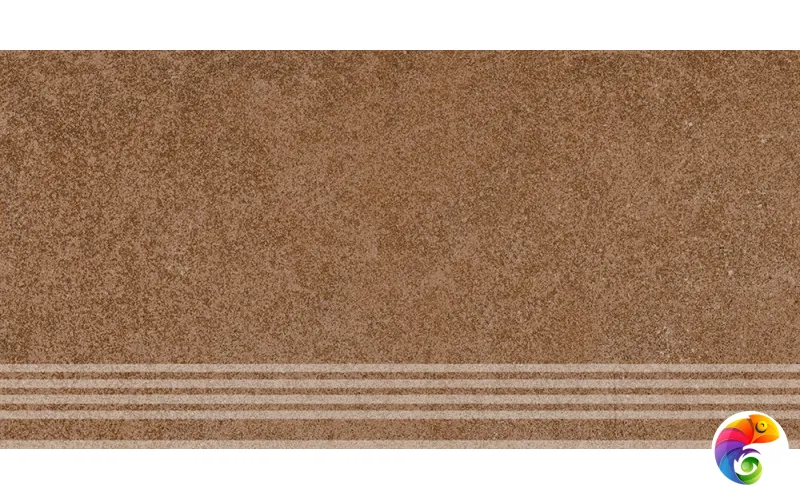 KM6060G0661RGRF Ступень фронтальная Руссильон коричневый матовый обрезной 30x60x0,9