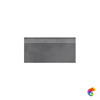 DD253700R/GR Ступень Мирабо серый темный обрезной 30x60x9