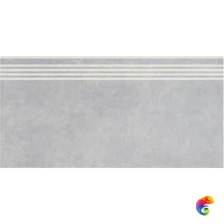 SG614820R/GR Ступень Королевская дорога серый светлый обрезной 30х60х9