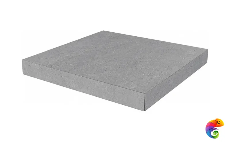 DL500820R/GCA Ступень угловая клееная Фондамента серый светлый 33x33x0,9