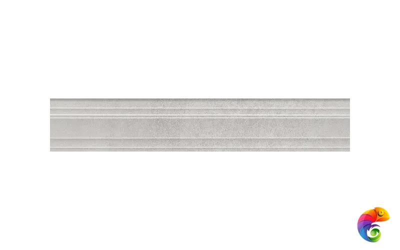 BLF016R Бордюр Багет Догана серый светлый матовый обрезной 40x7,3x2,7