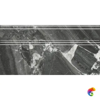 FME025R Плинтус Риальто чёрный глянцевый обрезной 20x40x1,6