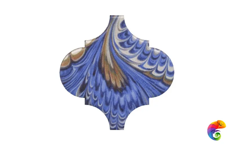 VT/A624/65000 Декор Арабески Венеция синий матовый 6,5x6,5x0,69