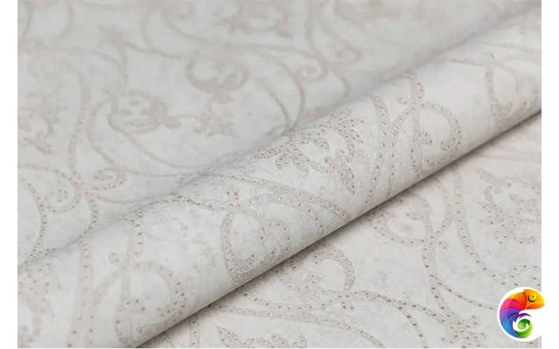 KM8102 Обои виниловые Дамаск мотив, бежево-серый 1,06х10 (1, Т A) прямая стыковка