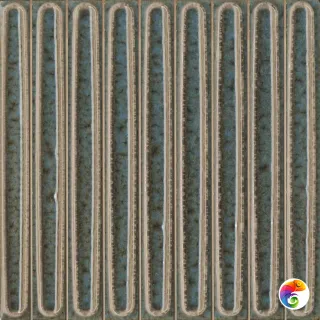 KMD2SOB002BN Декор чипсет Далия бирюзовый тёмный глянцевый 20x20x0,95