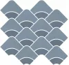 KMD2HID011BR Декор Таделакт наборный синий светлый, синий матовый обрезной 30x28x0,9