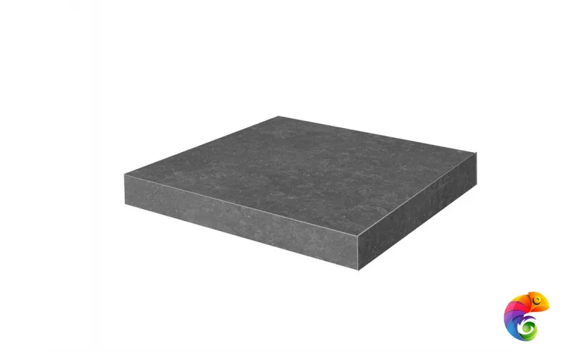 KM6012G0141RGCA Ступень угловая клееная Касабланка HP антрацит матовый обрезной 33x33x0,9