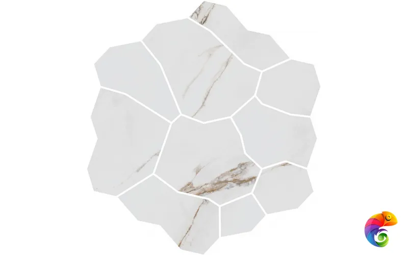 KMD2HID022GR Декор Марсель наборный белый матовый обрезной 31,5x34,2x0,9