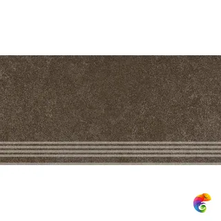 KM6060G0911RGRF Ступень фронтальная Руссильон коричневый тёмный матовый обрезной 30x60x0,9