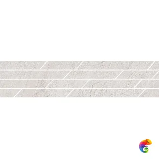 SG144/003T Бордюр Гренель серый светлый мозаичный 46,8x9,8x0,9