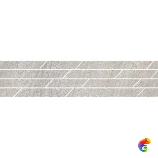 SG144/004T Бордюр Гренель серый мозаичный 46,8x9,8x0,9