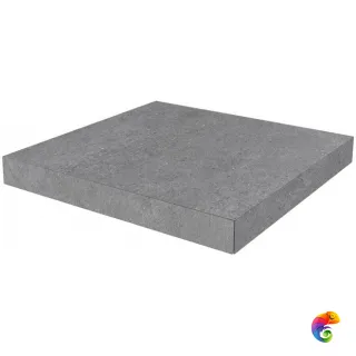 DL500920R/GCA Ступень угловая клееная Фондамента серый 33x33x0,9